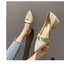 Chaussons élégants à talon bas et bout pointu pour femmes