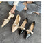 Chaussons élégants à talon bas et bout pointu pour femmes