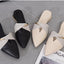 Chaussons élégants à talon bas et bout pointu pour femmes