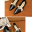 Chaussons élégants à talon bas et bout pointu pour femmes