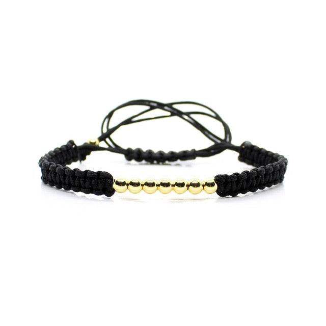 Ensemble de Bracelets en Perles Dorées Élégantes pour Hommes et Femmes