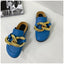 Elegant Women’s Closed Toe Slip-On Flats with Gold Chain