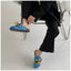 Elegant Women’s Closed Toe Slip-On Flats with Gold Chain
