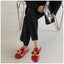 Elegant Women’s Closed Toe Slip-On Flats with Gold Chain