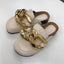 Elegant Women’s Closed Toe Slip-On Flats with Gold Chain