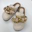 Elegant Women’s Closed Toe Slip-On Flats with Gold Chain