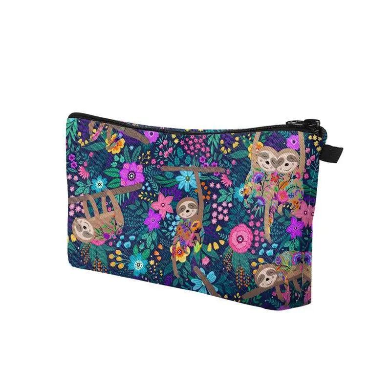 Elegant Multicolor Printed Large Capacity Makeup Bag