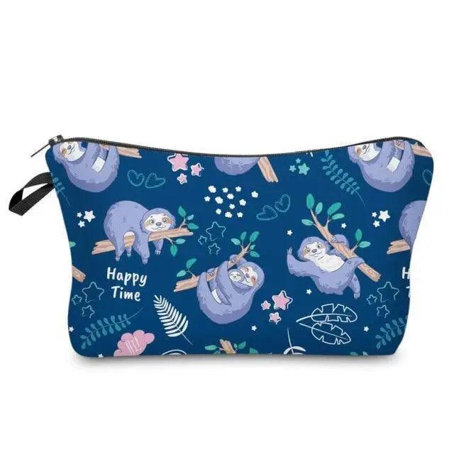 Elegant Multicolor Printed Large Capacity Makeup Bag