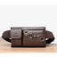 Elegant Black Men's Leather Waist Bag with Adjustable Strap