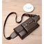 Elegant Black Men's Leather Waist Bag with Adjustable Strap