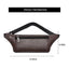 Elegant Black Men's Leather Waist Bag with Adjustable Strap