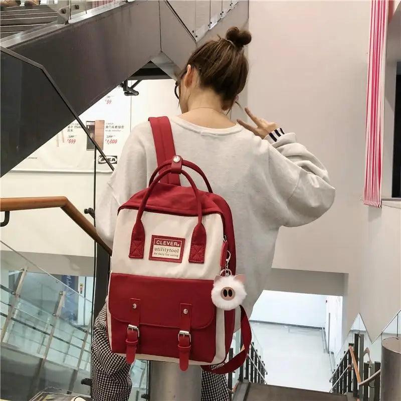 Elegant Waterproof School Backpack for Teen Girls and Women