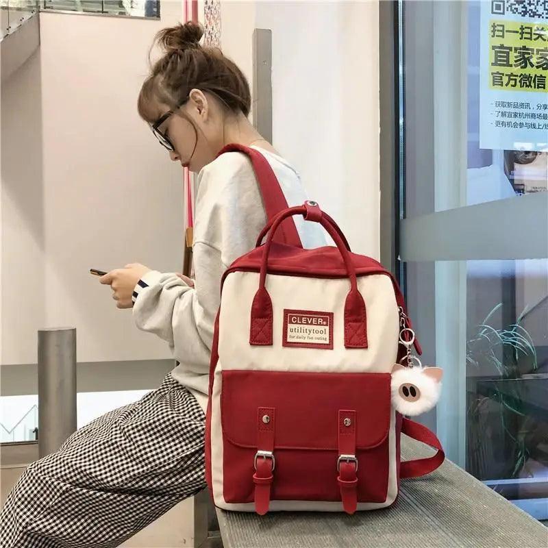 Elegant Waterproof School Backpack for Teen Girls and Women