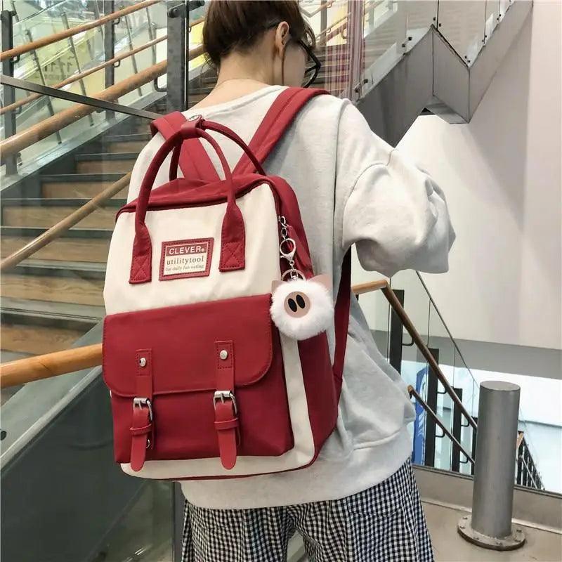 Elegant Waterproof School Backpack for Teen Girls and Women