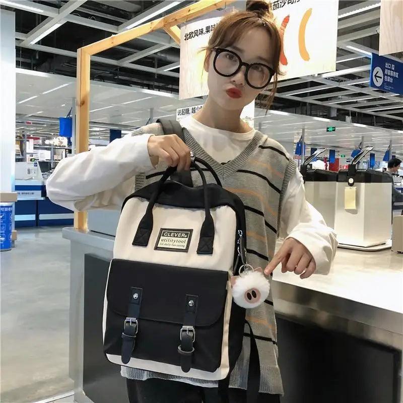 Elegant Waterproof School Backpack for Teen Girls and Women