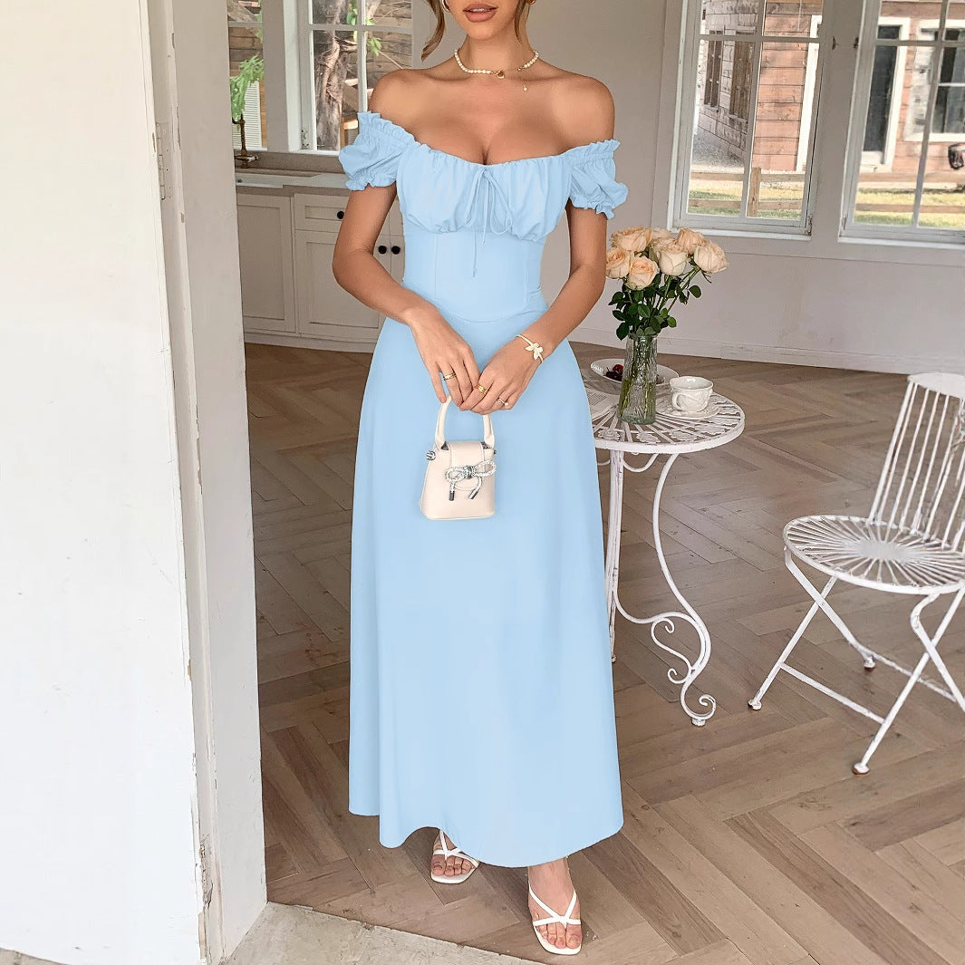 Elegant one shoulder long dress - Korvel