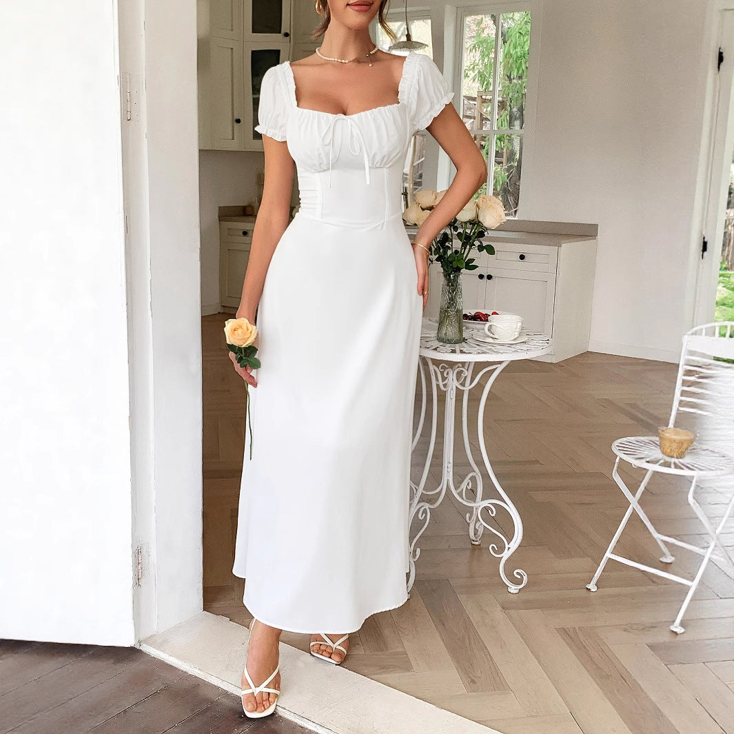 Elegant one shoulder long dress - Korvel