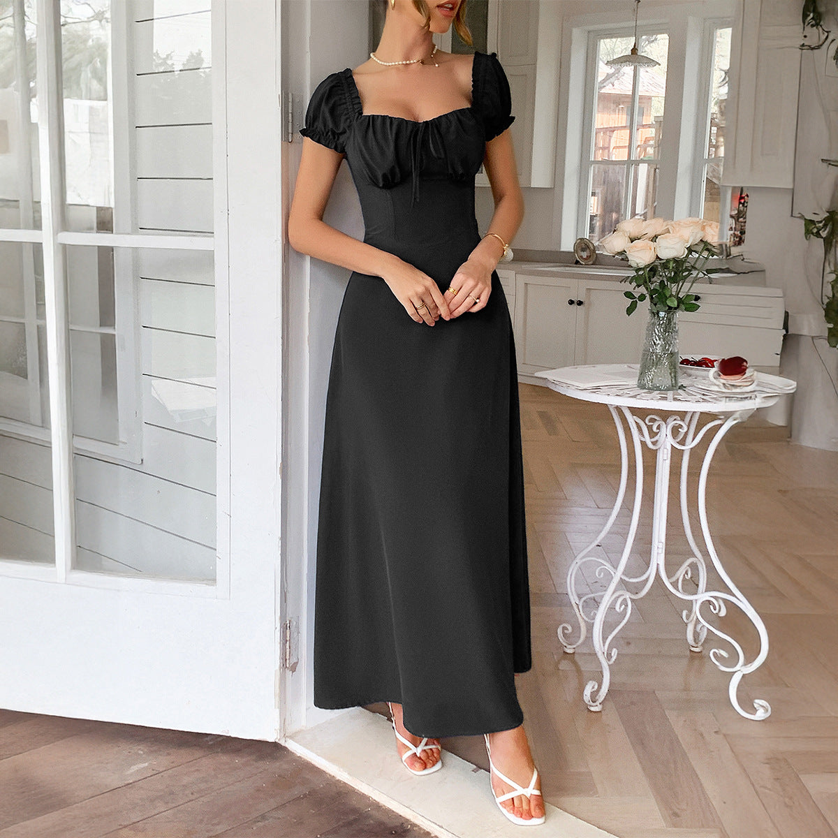 Elegant one shoulder long dress - Korvel