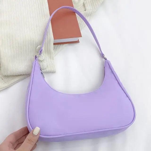 Sac à bandoulière élégant en couleur unie pour femmes