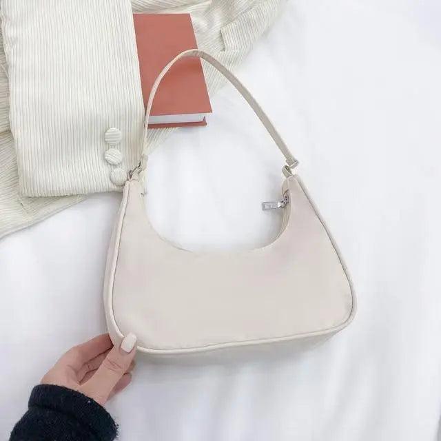 Sac à bandoulière élégant en couleur unie pour femmes