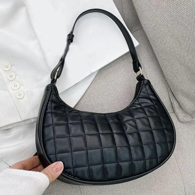 Sac à bandoulière élégant en couleur unie pour femmes