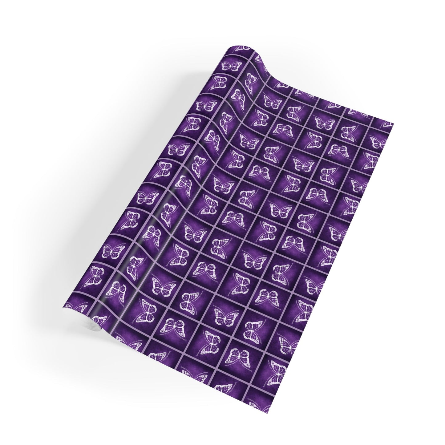 Elegant Purple Butterfly Gift Wrapping Paper Roll