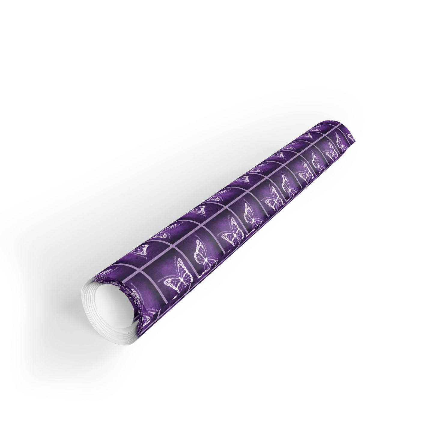 Elegant Purple Butterfly Gift Wrapping Paper Roll