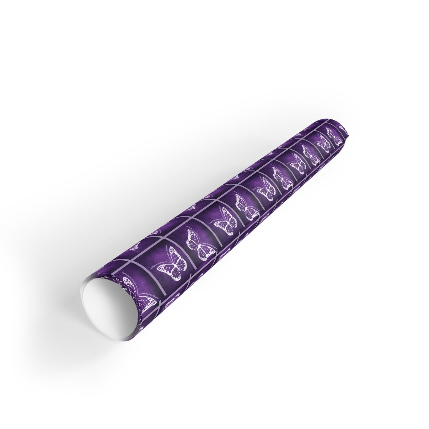 Elegant Purple Butterfly Gift Wrapping Paper Roll
