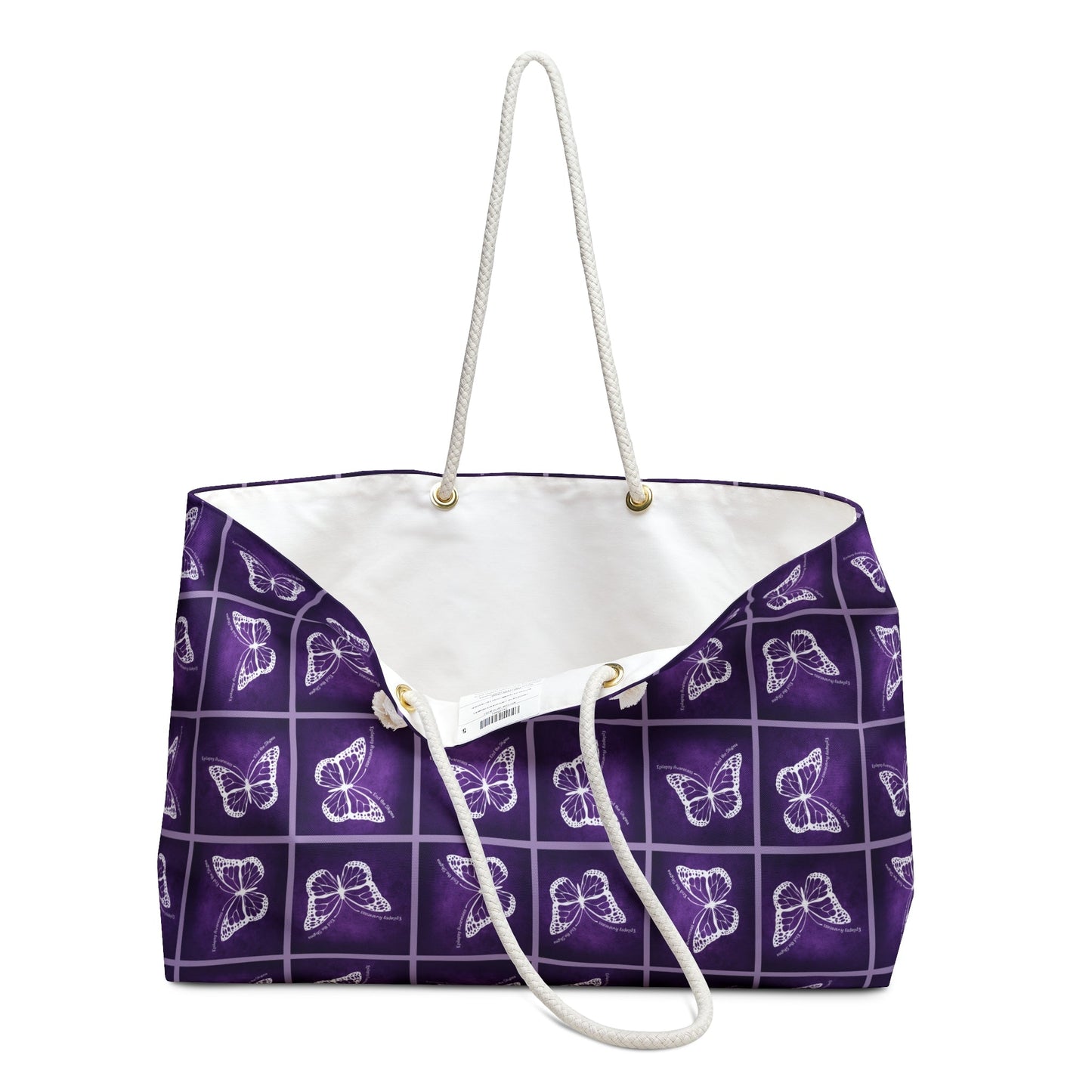 Chic Butterfly Motif Travel Tote for Weekend Getaways - Korvel