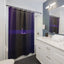Rideau de douche élégant en satin violet