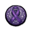 Coussin de sol tufté en satin violet élégant