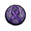 Coussin de sol tufté en satin violet élégant