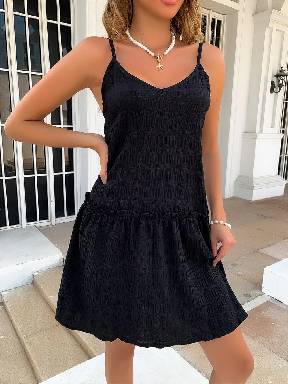 Elegant spring and summer style camisole dress - Korvel