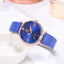 Montre analogique à quartz de luxe pour femmes avec bracelet en cuir élégant
