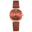 Montre analogique à quartz de luxe pour femmes avec bracelet en cuir élégant