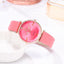 Montre analogique à quartz de luxe pour femmes avec bracelet en cuir élégant