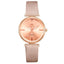 Montre analogique à quartz de luxe pour femmes avec bracelet en cuir élégant
