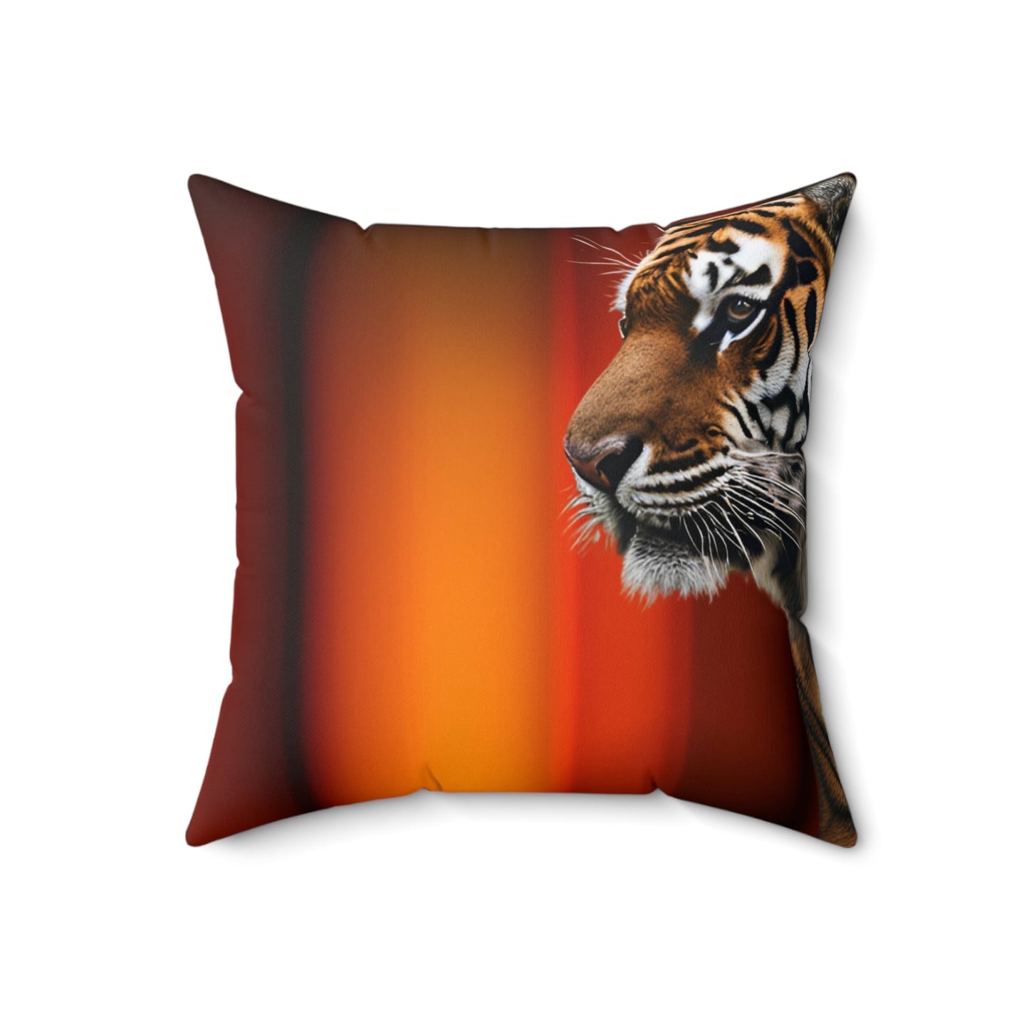 Wild Elegance Tiger Print Square Pillow - Bold Home Accent - Korvel