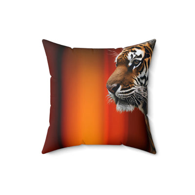 Wild Elegance Tiger Print Square Pillow - Bold Home Accent - Korvel