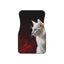 Elegant White Cat Car Mats - Set of 4 for Pet Lovers