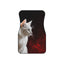 Elegant White Cat Car Mats - Set of 4 for Pet Lovers