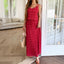 Elegant Wind Strap Ripple Dress for Women