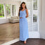 Elegant Wind Strap Ripple Dress for Women