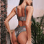 Conjunto de Bikini Brillante de Serpiente Elegante para Mujeres