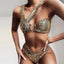 Conjunto de Bikini Brillante de Serpiente Elegante para Mujeres