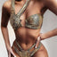 Conjunto de Bikini Brillante de Serpiente Elegante para Mujeres