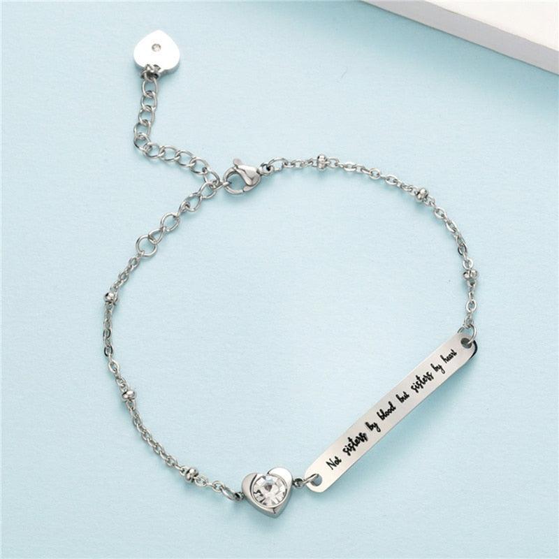 Bracelet d'amitié en acier inoxydable élégant pour femmes