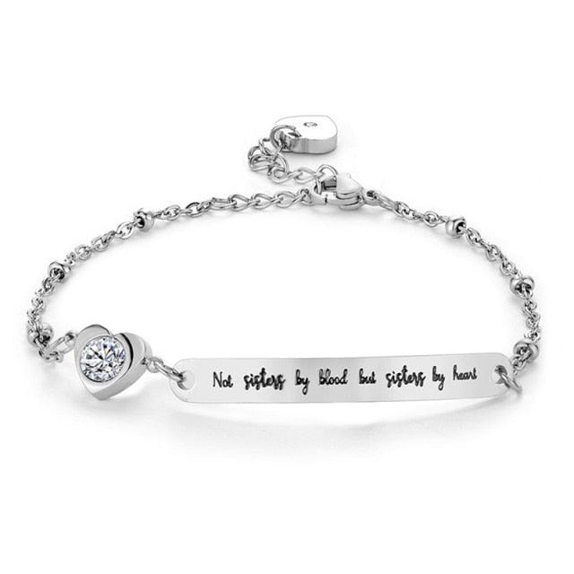Bracelet d'amitié en acier inoxydable élégant pour femmes