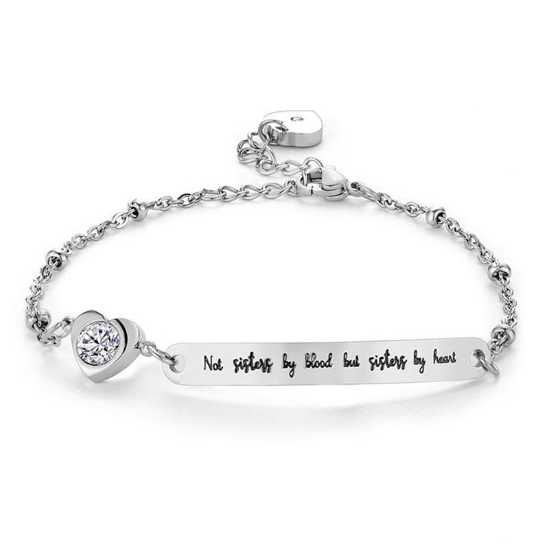 Bracelet d'amitié en acier inoxydable élégant pour femmes