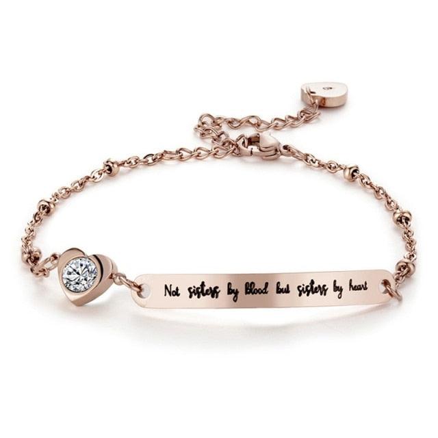 Bracelet d'amitié en acier inoxydable élégant pour femmes